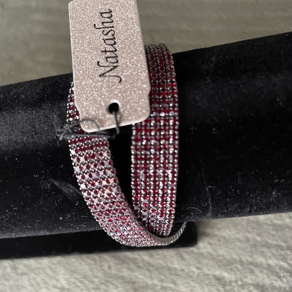 Women’s bracelet ,Natasha Couture Red Sparkling Bracelet - Picture 4 of 13